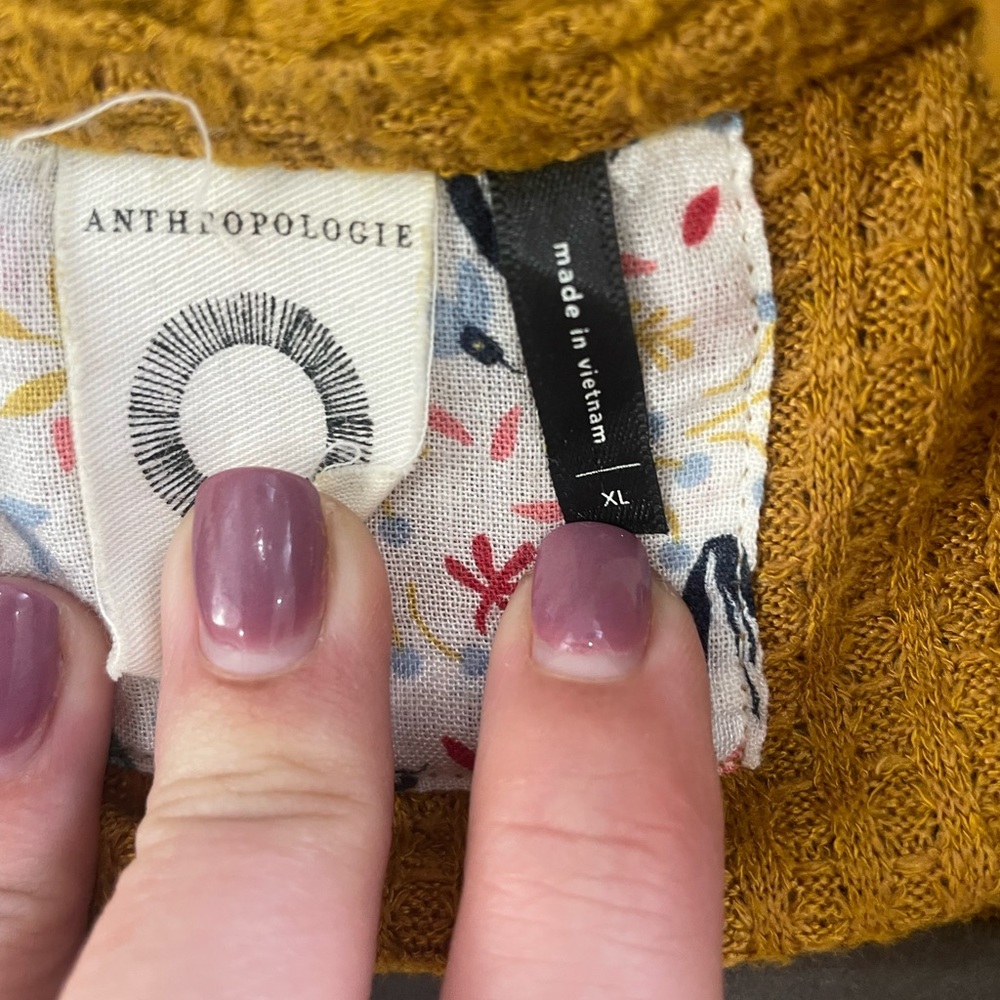 Anthropologie Akemi + Kin Mustard Yellow Wrap Top - Picture 4 of 11